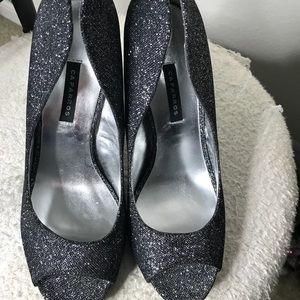 Black & Silver shining Caparros shoes